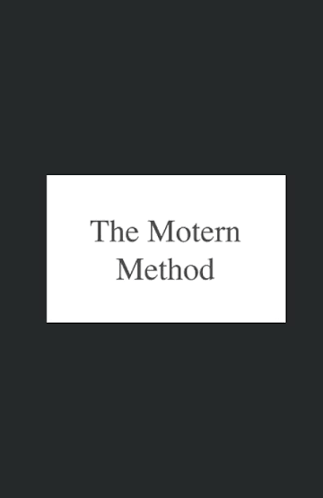 The Motern Method cover